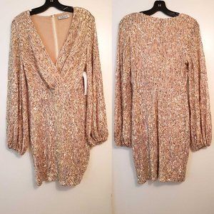 [Ros][New] Sequin dress-S, Rose gold